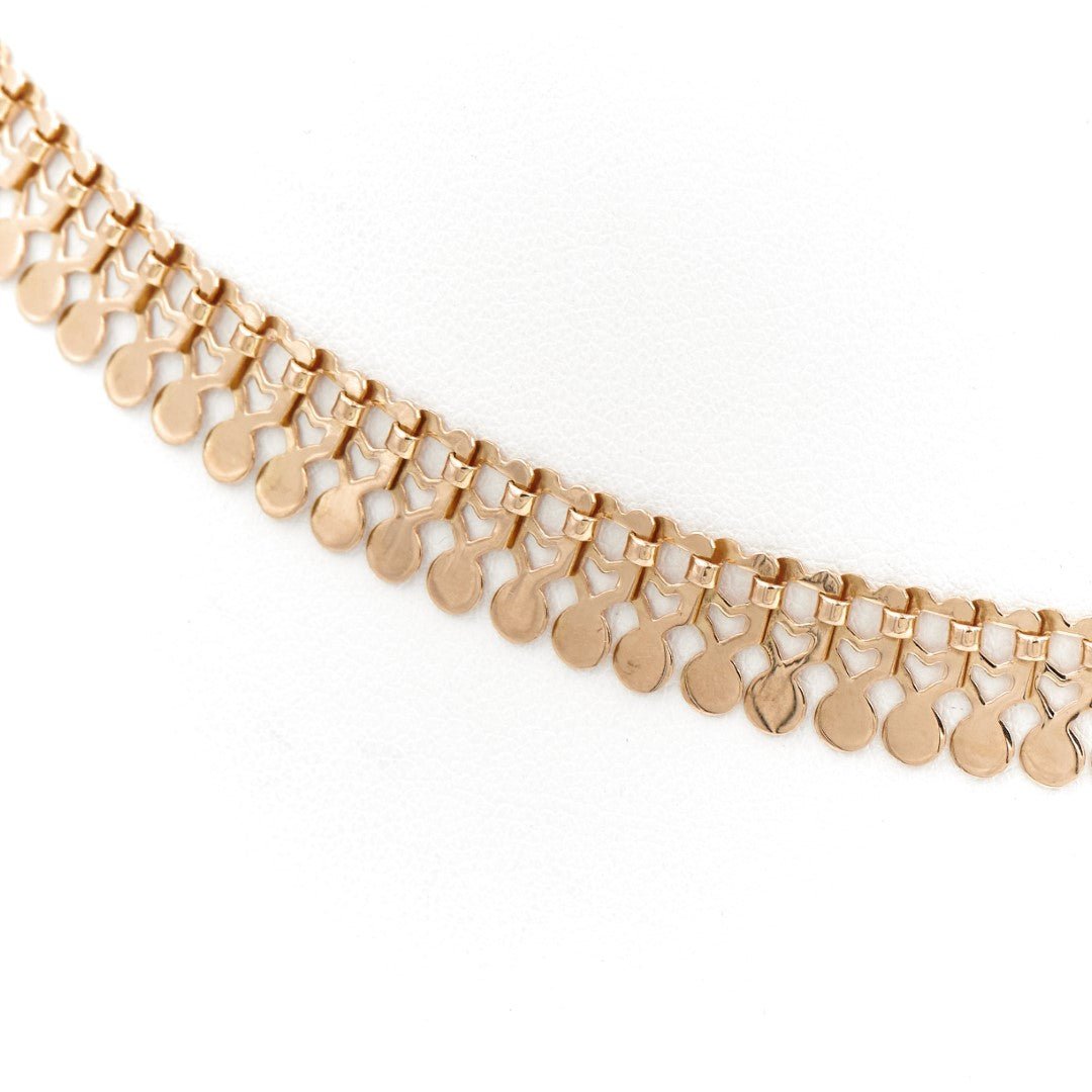 Collier maille pampilles en or jaune - Castafiore