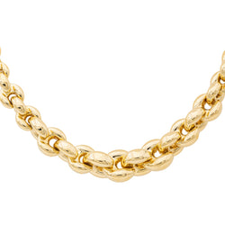 Collier Maille souple CAPLAIN SAINT-ANDRÉ en or jaune et saphir - Castafiore