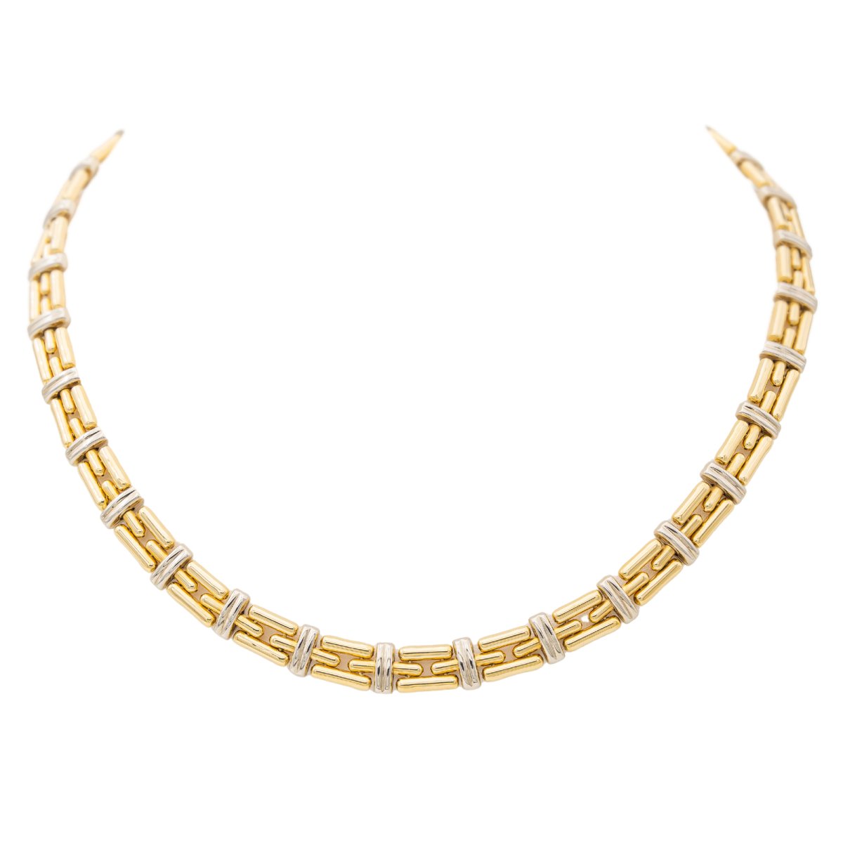 Collier Maille souple CHIMENTO en or jaune et or blanc - Castafiore