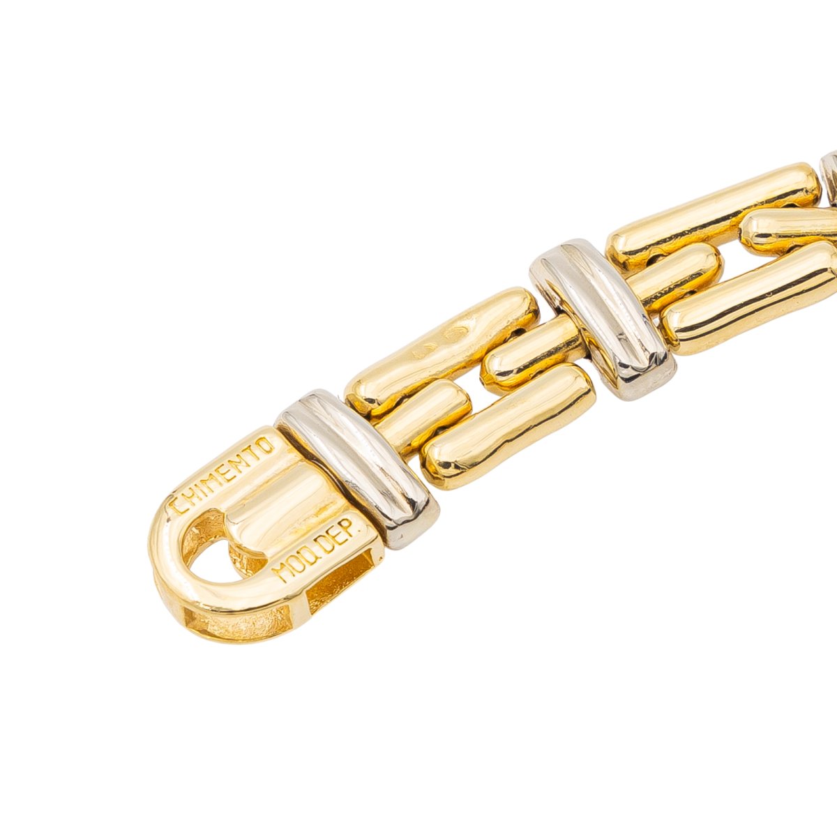 Collier Maille souple CHIMENTO en or jaune et or blanc - Castafiore
