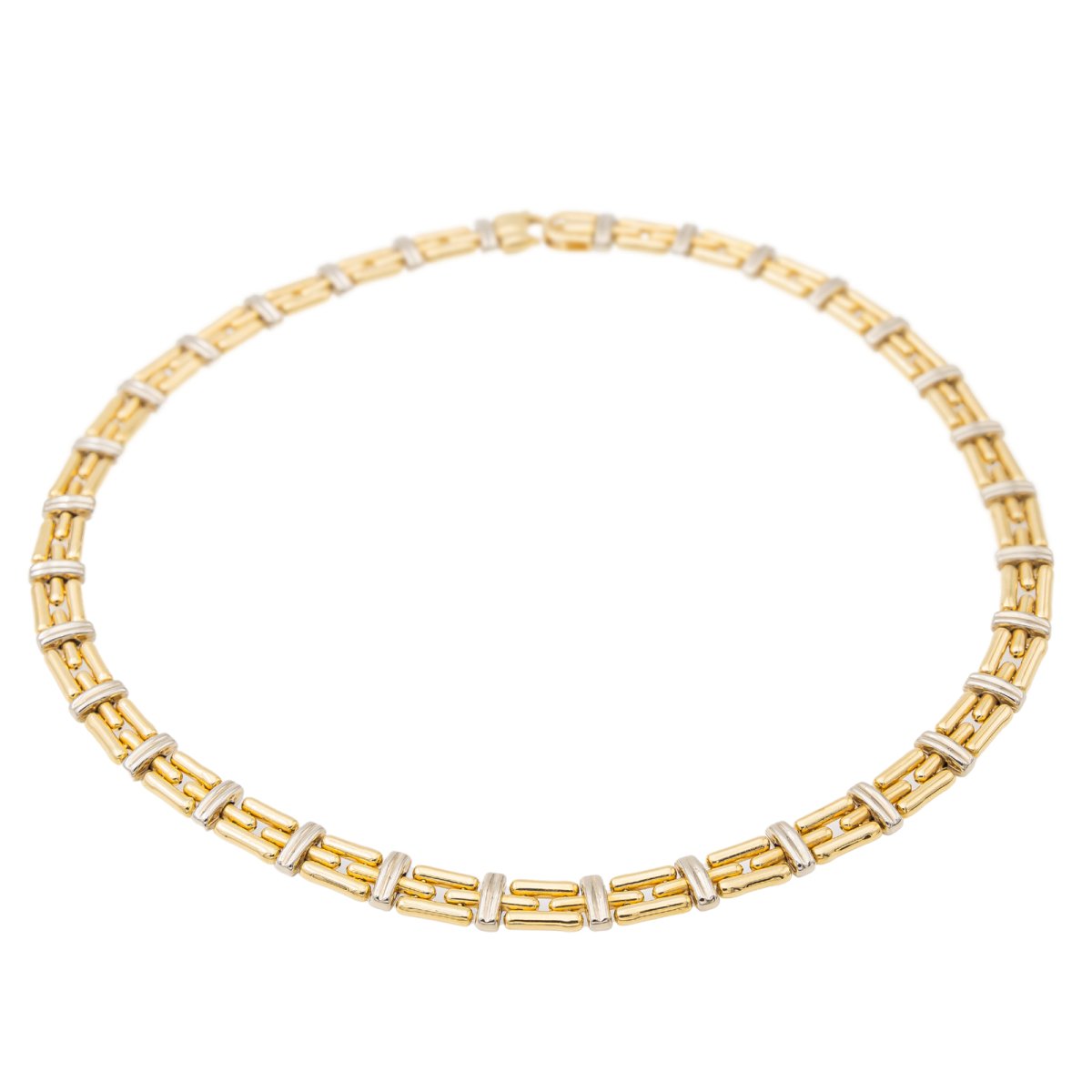 Collier Maille souple CHIMENTO en or jaune et or blanc - Castafiore