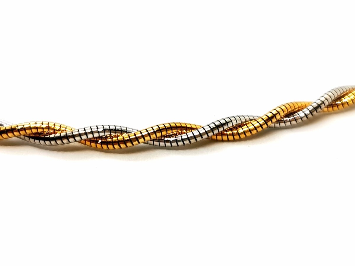 Collier Maille torsadée en 2 ors - Castafiore