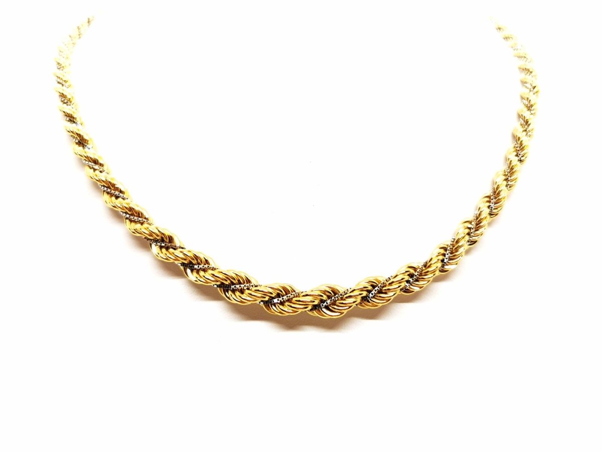 Collier Maille torsadée en 2 ors - Castafiore