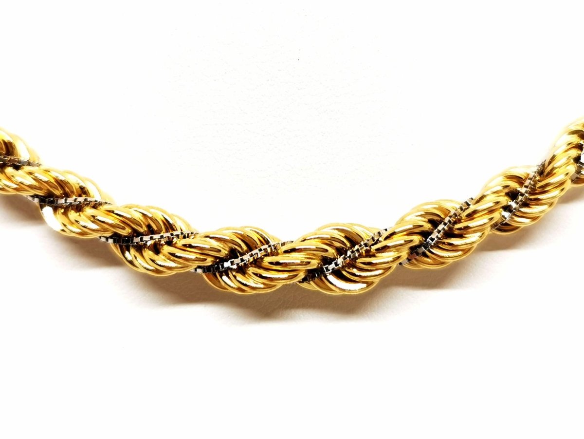 Collier Maille torsadée en 2 ors - Castafiore