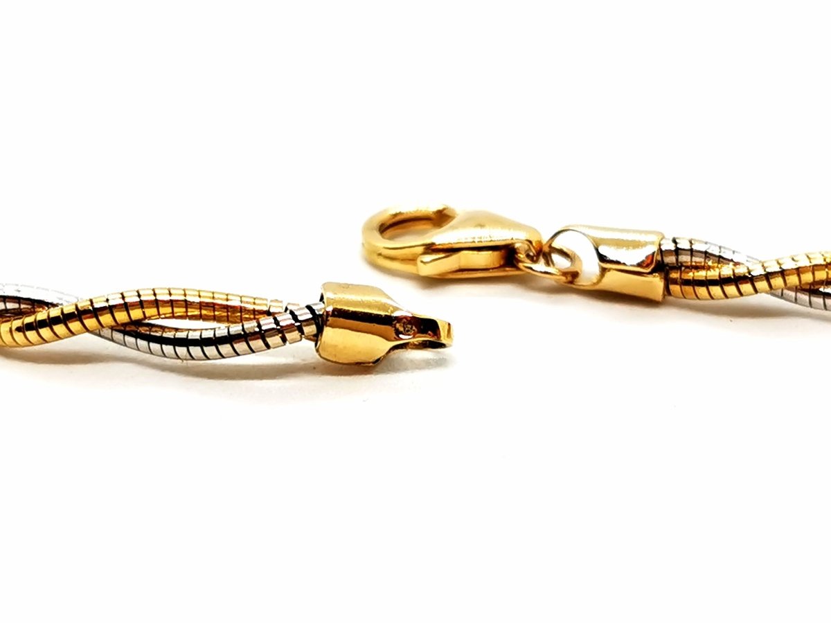 Collier Maille torsadée en 2 ors - Castafiore