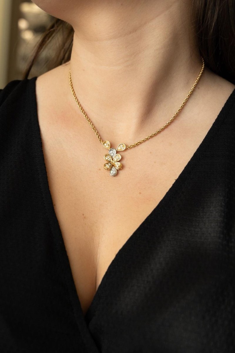 Collier Maille torsadée Or jaune Diamant - Castafiore