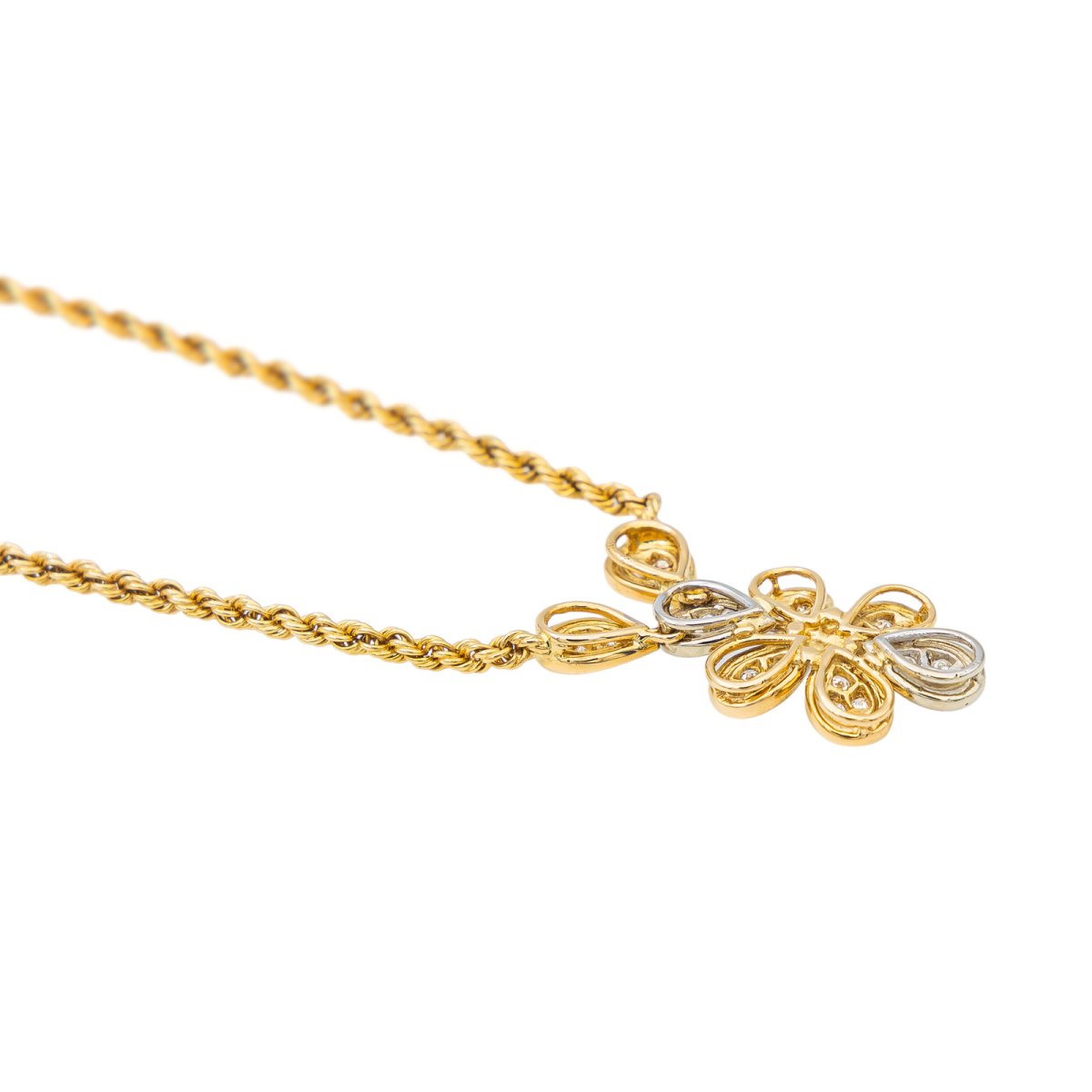 Collier Maille torsadée Or jaune Diamant - Castafiore
