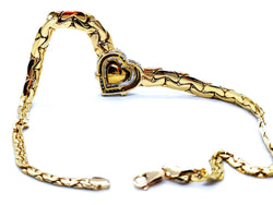 Collier massif coeur en 2 ors et émeraude - Castafiore