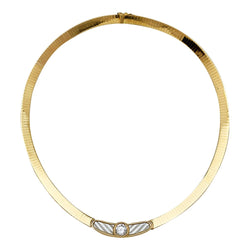 Collier MAUBOUSSIN, "Nadia", or jaune, nacre et diamant - Castafiore