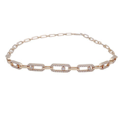 Collier MESSIKA “Choker Move Link Multi”, or rose et diamants - Castafiore
