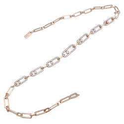 Collier MESSIKA “Choker Move Link Multi”, or rose et diamants - Castafiore