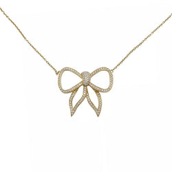Collier Morganne Bello, "Noeud", or jaune, diamants - Castafiore
