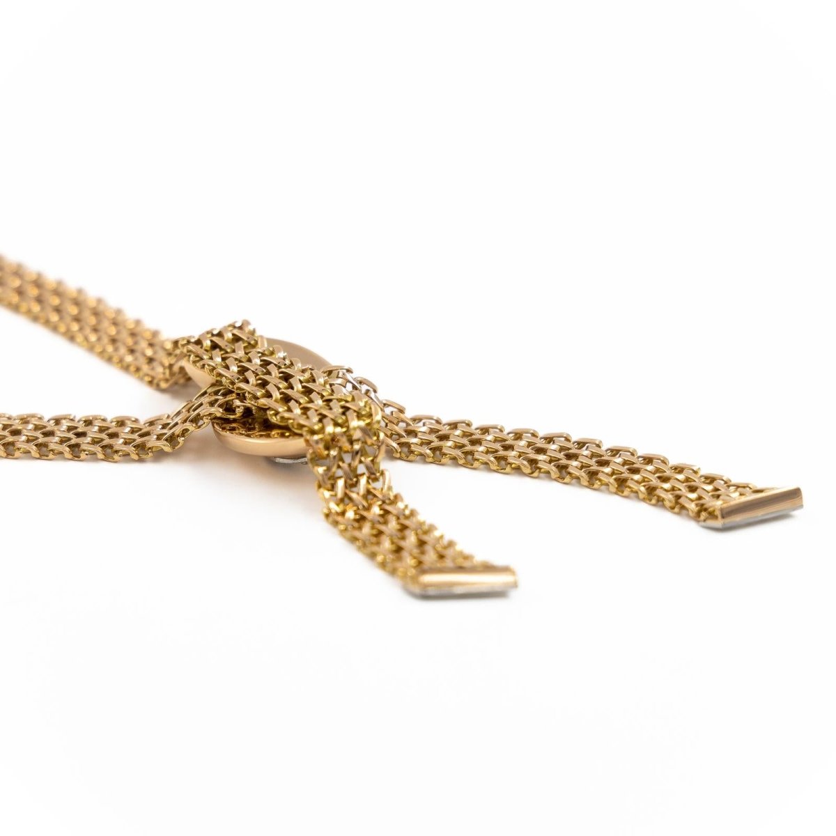 Collier Négligé en or jaune, platine et diamants - Castafiore