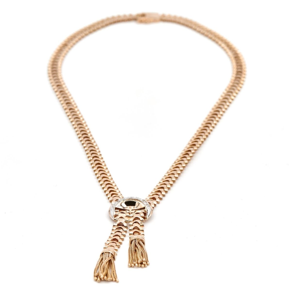 Collier Négligé en or rose et diamants - Castafiore