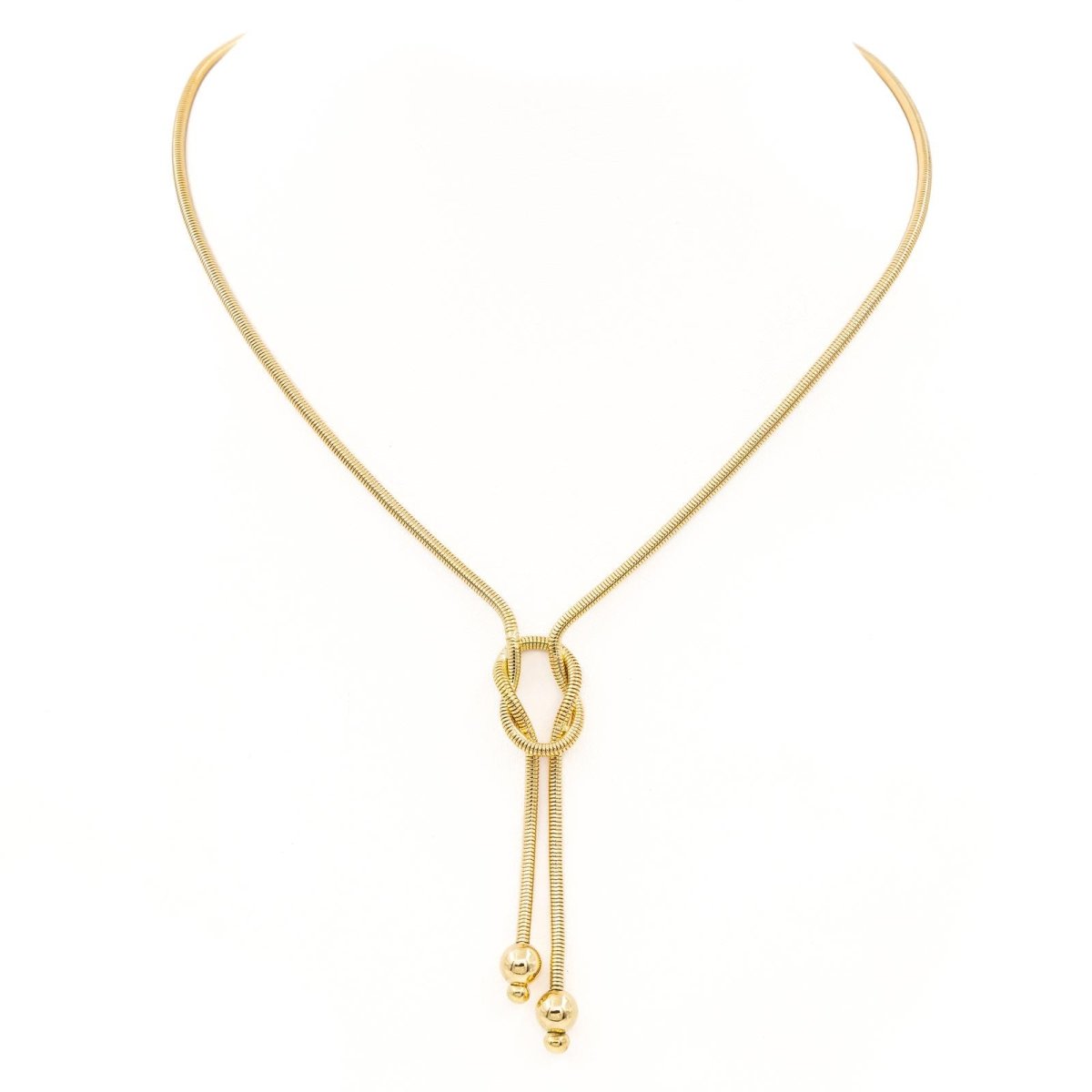 Collier Négligé maille serpent en or jaune - Castafiore