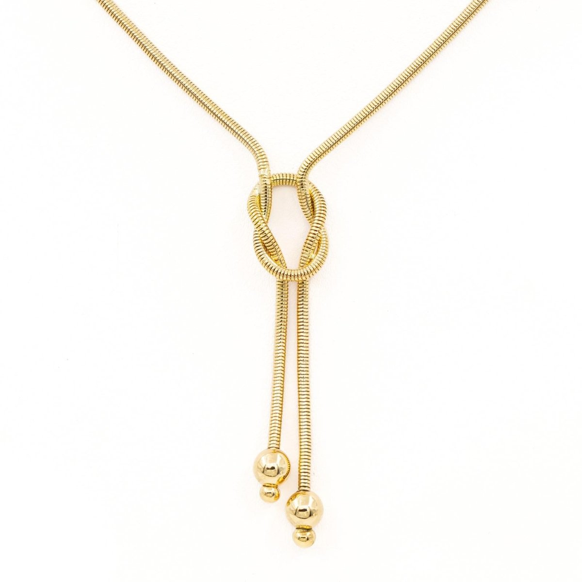 Collier Négligé maille serpent en or jaune - Castafiore