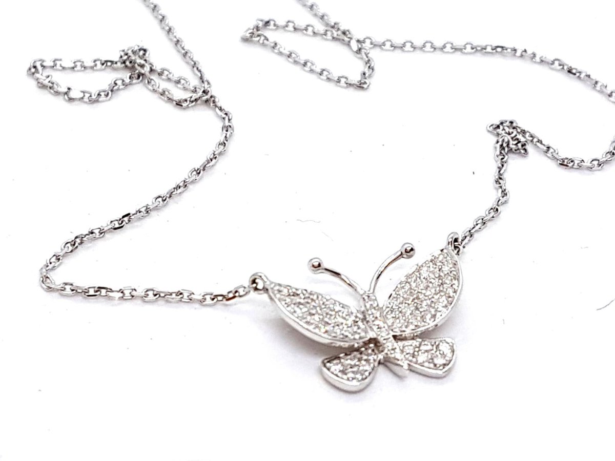 Collier Or blanc Diamant - Castafiore