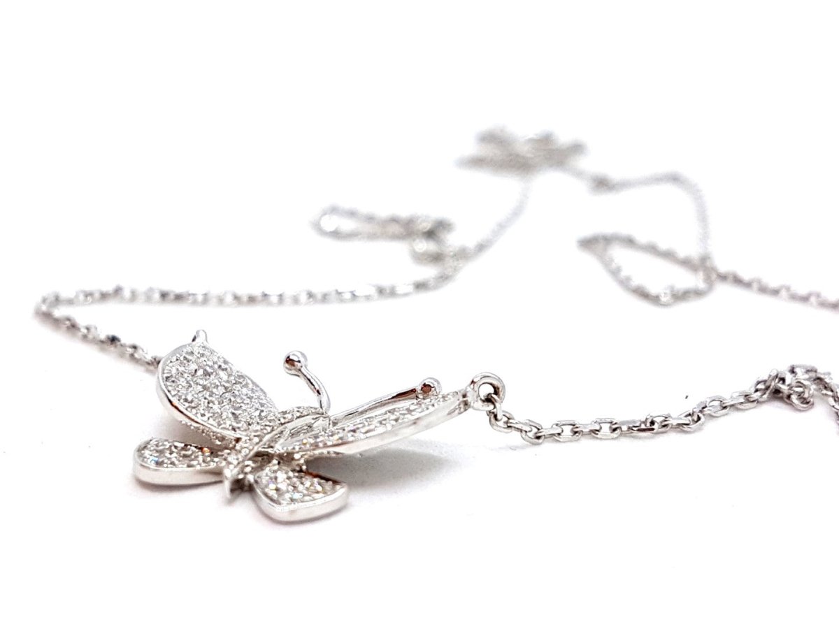 Collier Or blanc Diamant - Castafiore