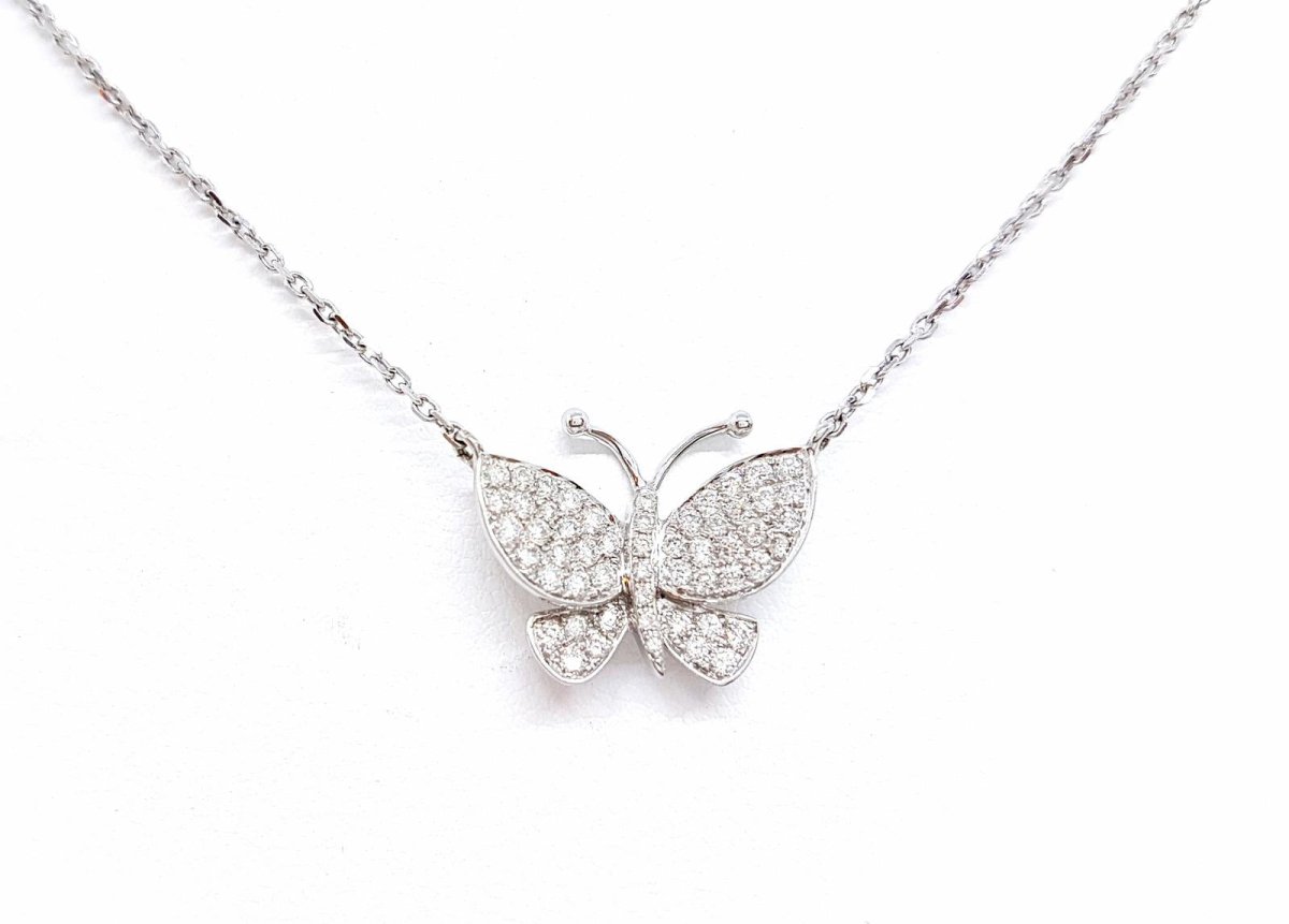 Collier Or blanc Diamant - Castafiore