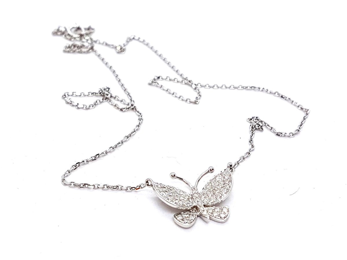 Collier Or blanc Diamant - Castafiore
