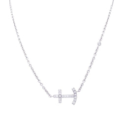 Collier or blanc et diamants. - Castafiore