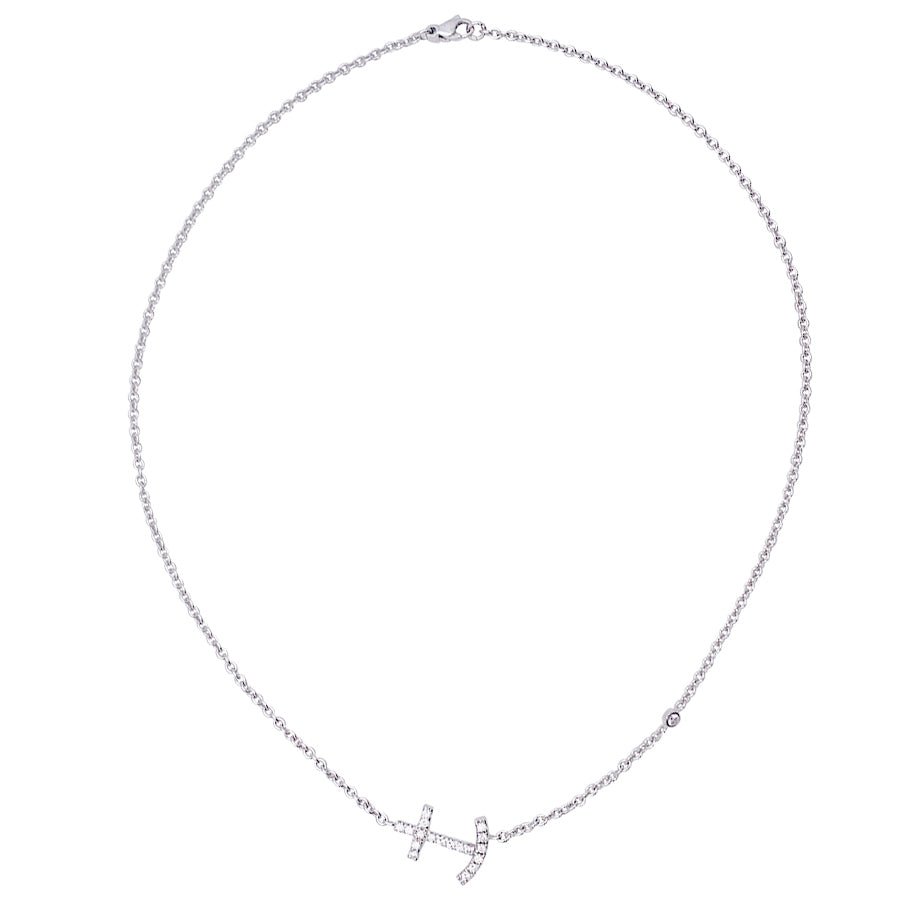 Collier or blanc et diamants. - Castafiore