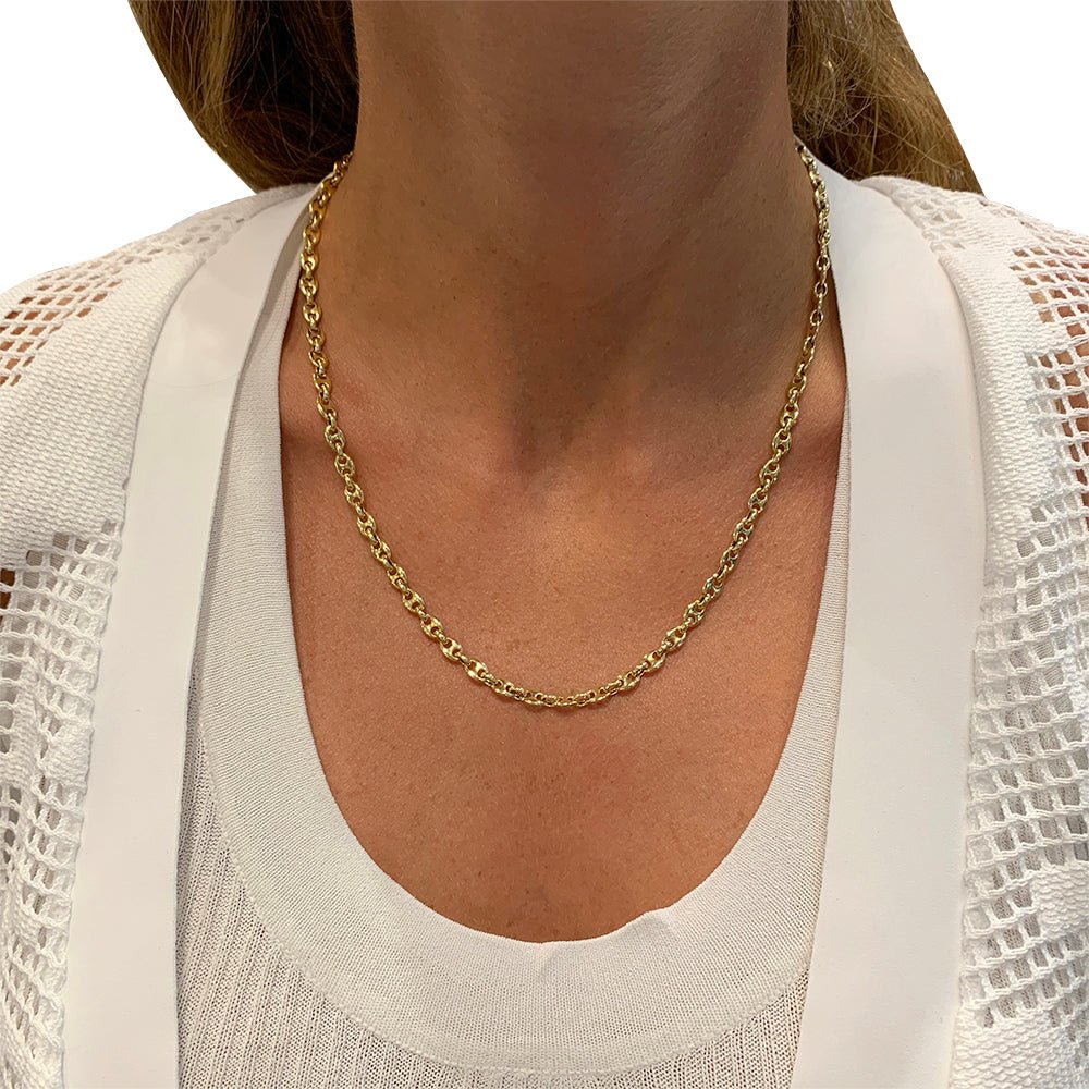 Collier or jaune, grains de café - Castafiore