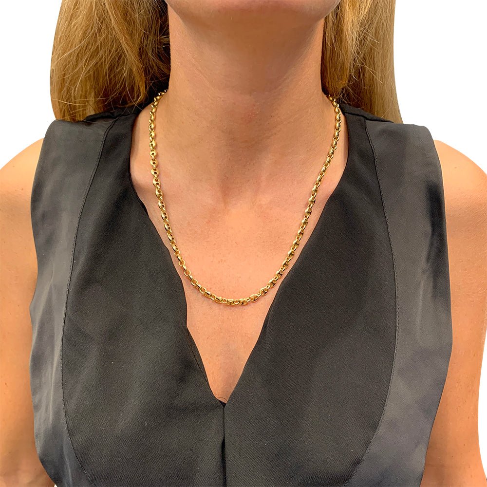 Collier or jaune, grains de café - Castafiore