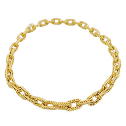 Collier or jaune, maille marine. - Castafiore