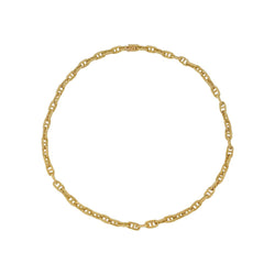 Collier or jaune, maille marine - Castafiore