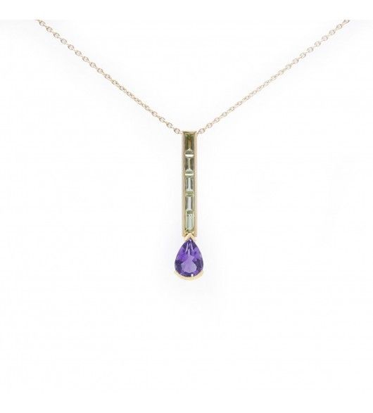 Collier - Or. Péridots Et Améthyste - Castafiore