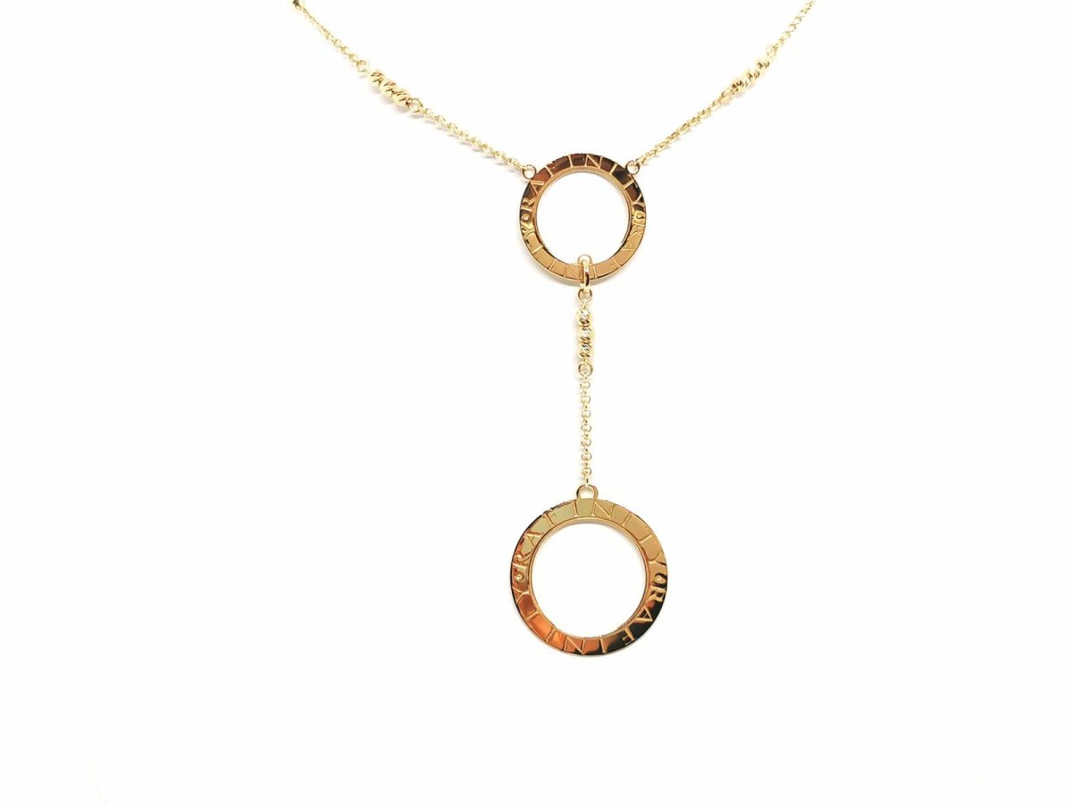 Collier Pendentif anneaux en or jaune - Castafiore