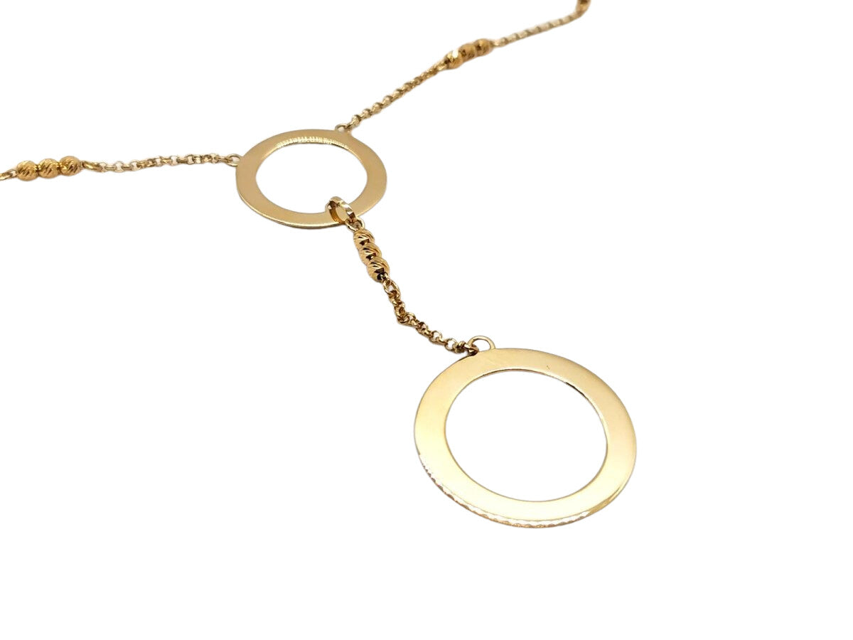 Collier Pendentif anneaux en or jaune - Castafiore