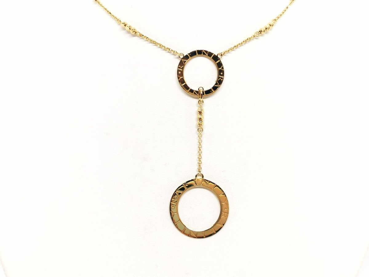 Collier Pendentif anneaux en or jaune - Castafiore
