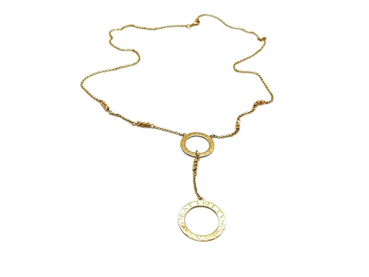 Collier Pendentif anneaux en or jaune - Castafiore