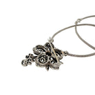 Collier Pendentif broche en or blanc, argent et diamants - Castafiore