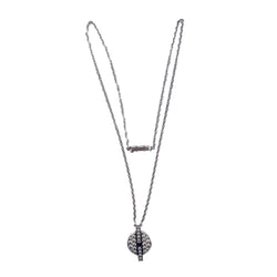 Collier Pendentif CARTIER "Himalia" en or blanc et diamants - Castafiore