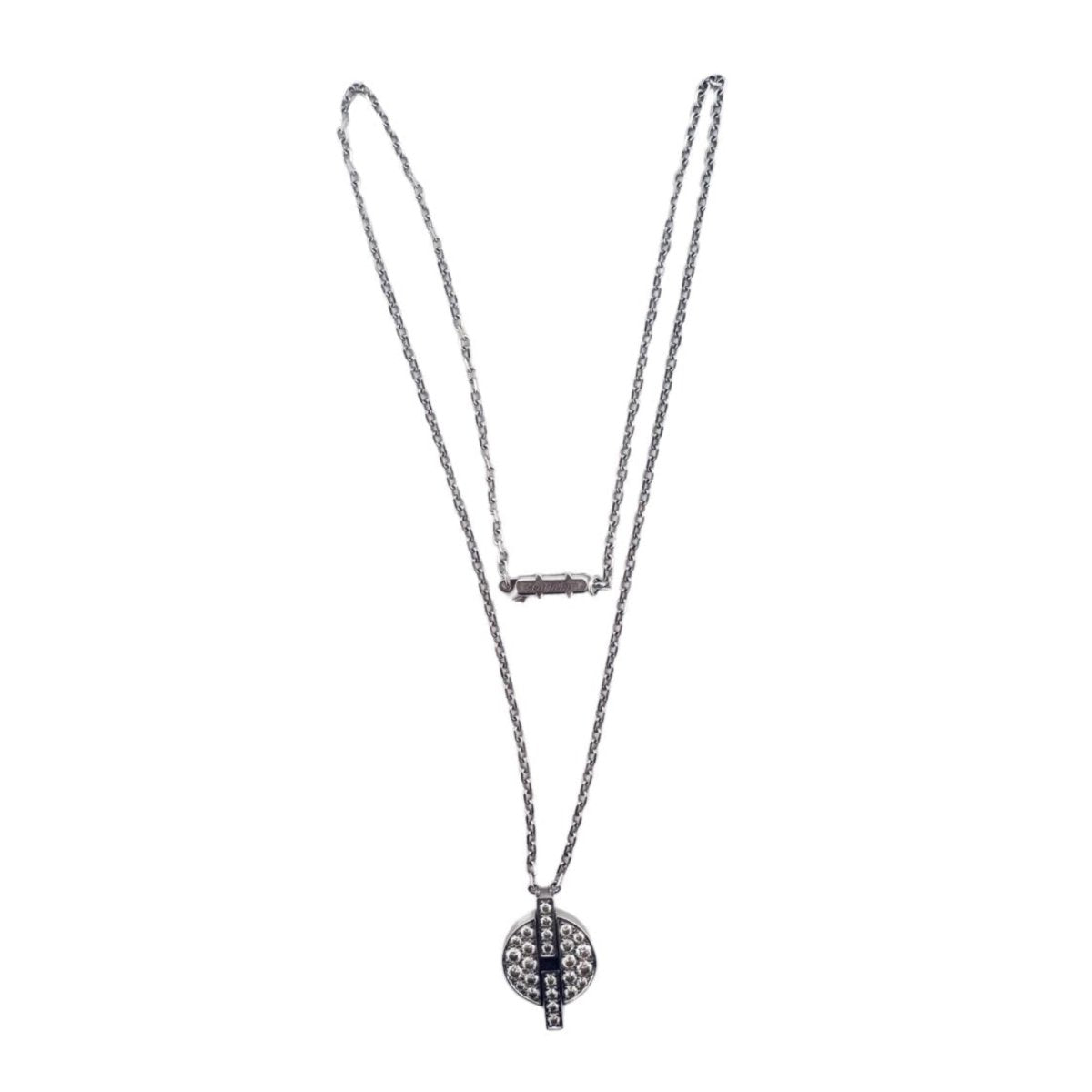 Collier Pendentif CARTIER "Himalia" en or blanc et diamants - Castafiore