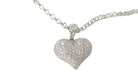 Collier pendentif coeur en or blanc et diamants - Castafiore