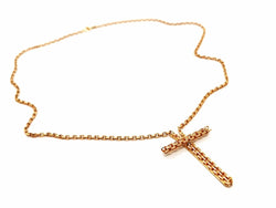 Collier Pendentif croix en or jaune - Castafiore