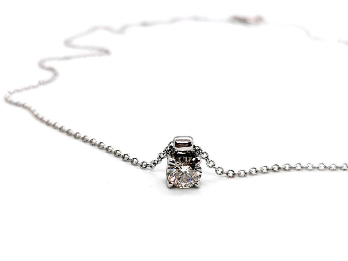 Collier Pendentif en or blanc et diamant - Castafiore