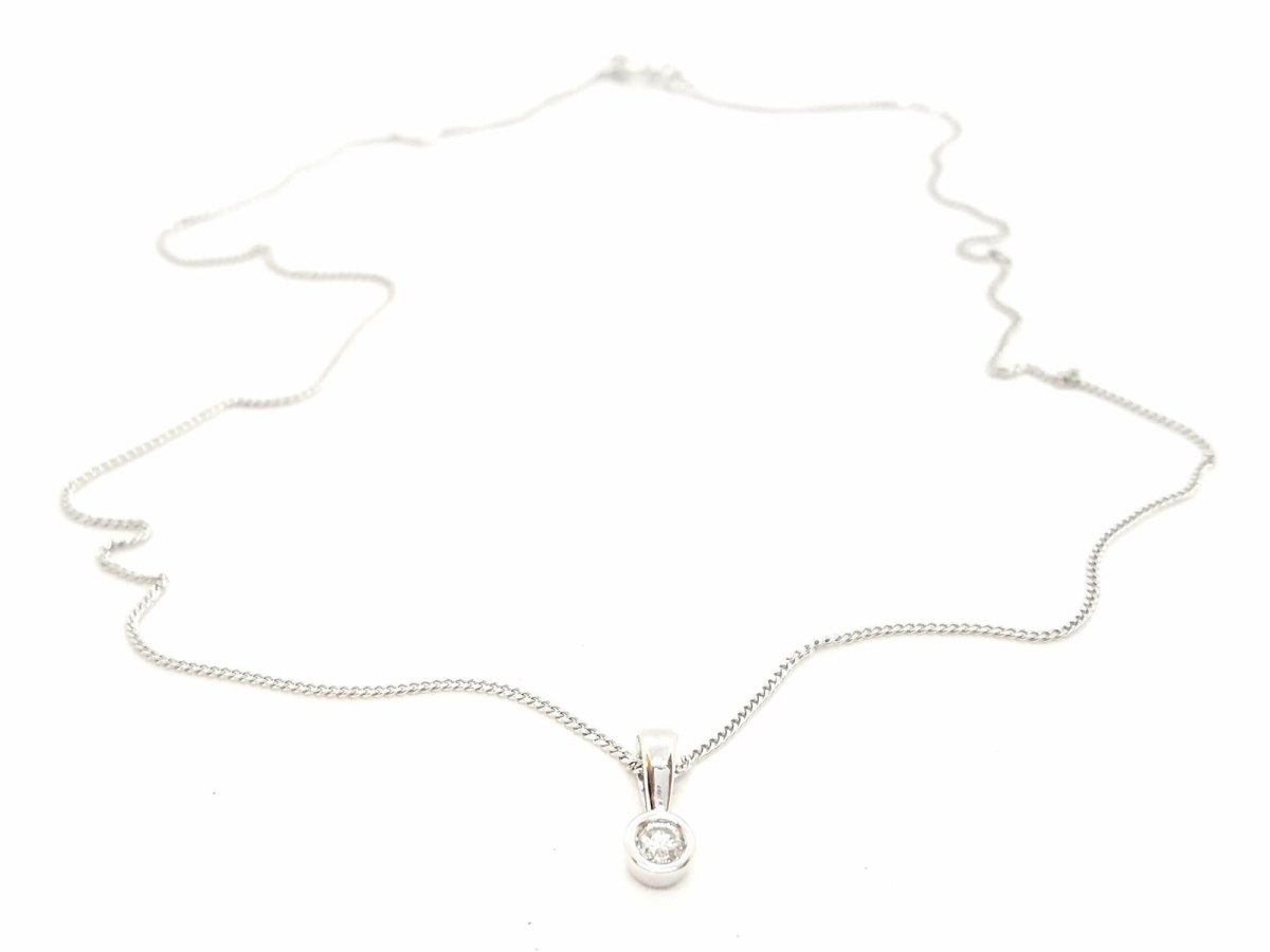 Collier Pendentif en or blanc et diamant - Castafiore