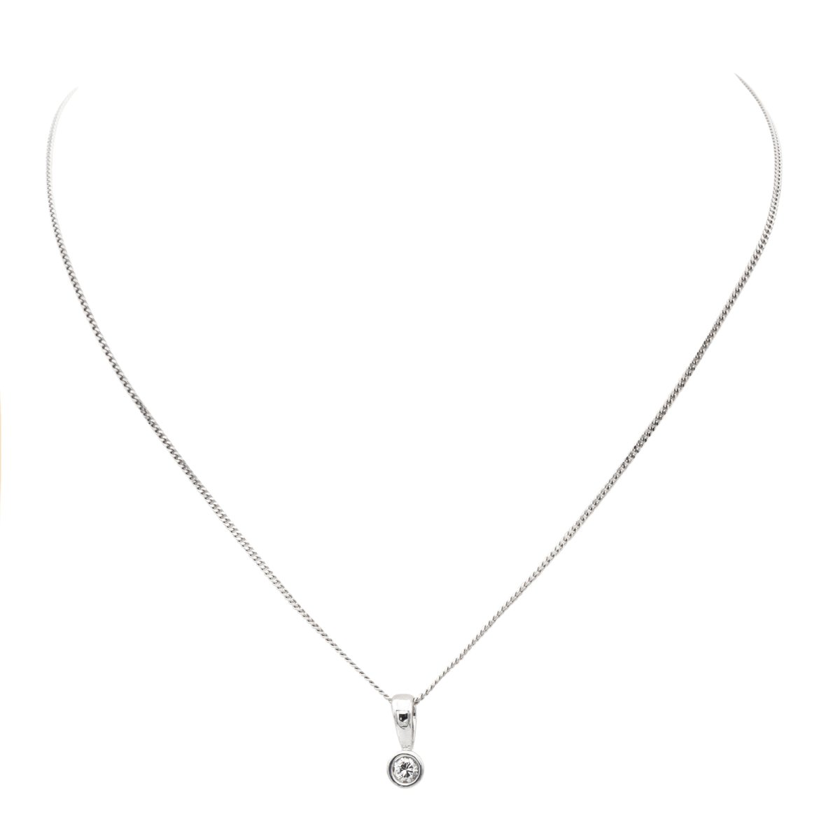 Collier Pendentif en or blanc et diamant - Castafiore