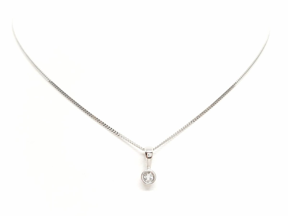 Collier Pendentif en or blanc et diamant - Castafiore