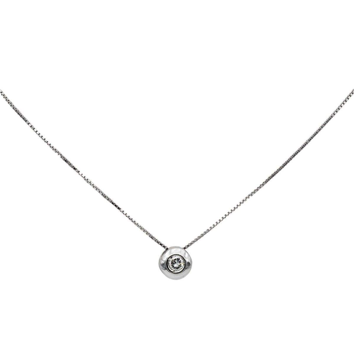 Collier Pendentif en or blanc et diamant - Castafiore