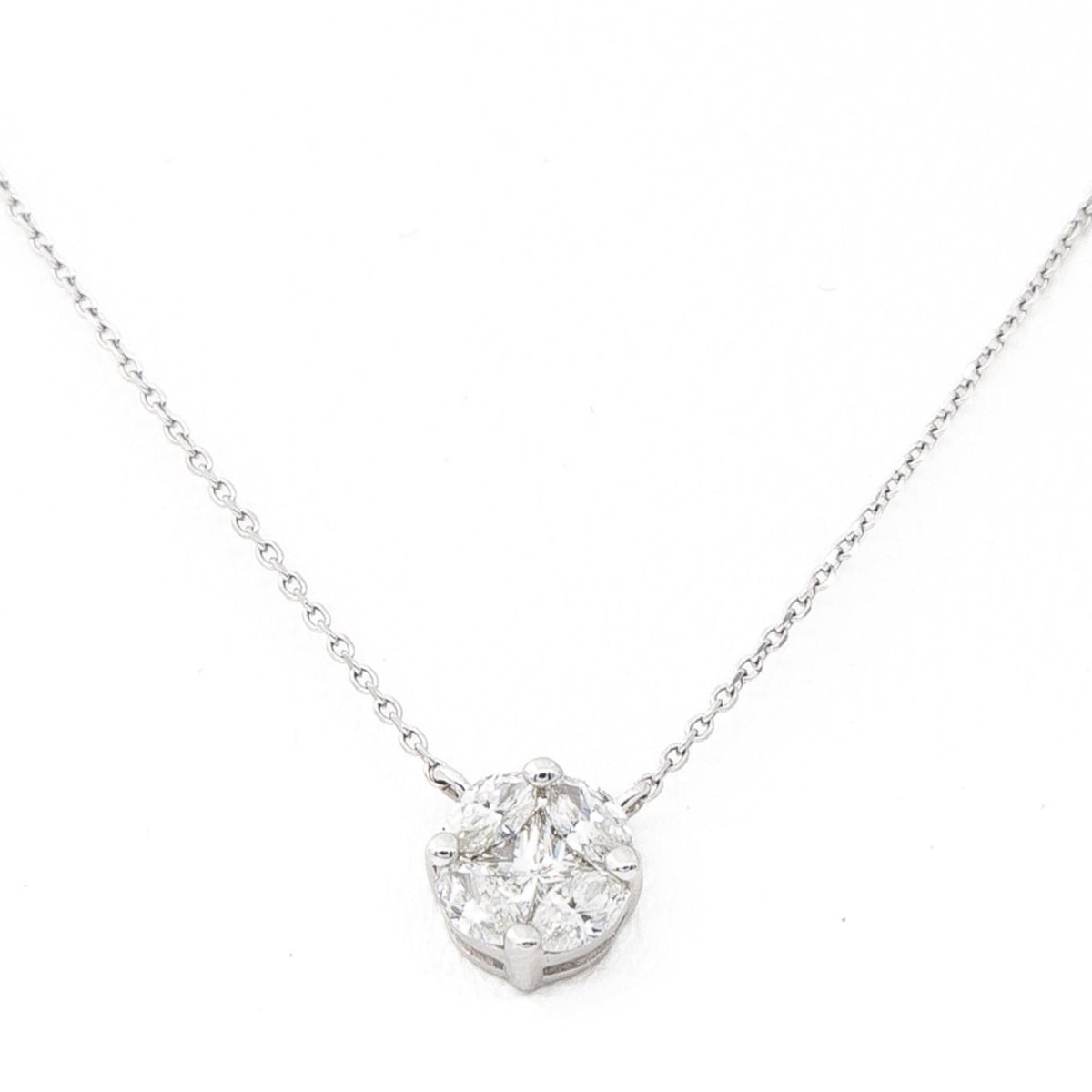 Collier Pendentif en or blanc et diamants - Castafiore