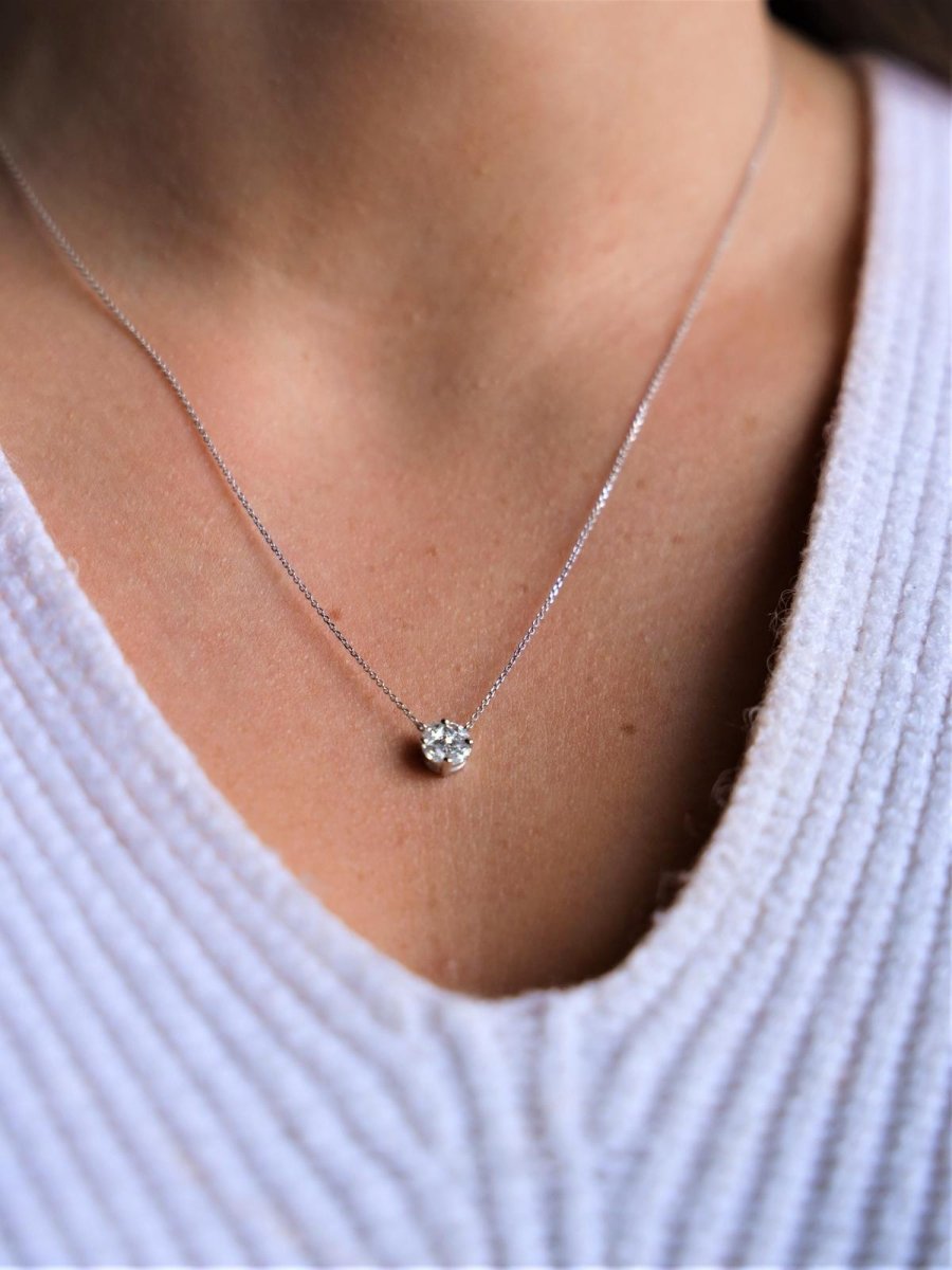 Collier Pendentif en or blanc et diamants - Castafiore