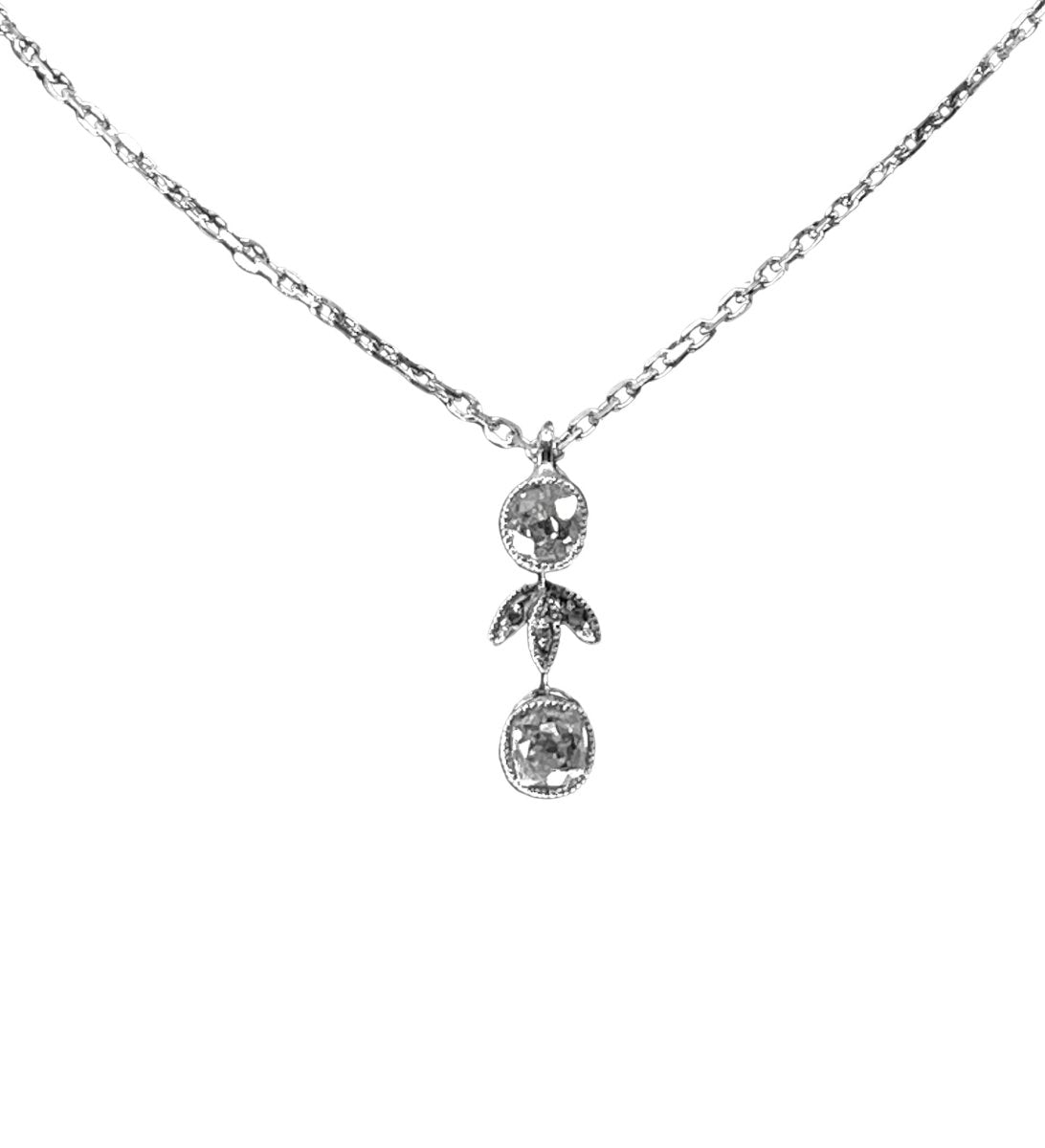 Collier Pendentif en or blanc et diamants - Castafiore