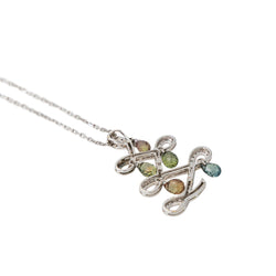 Collier pendentif en or blanc et diamants - Castafiore