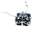 Collier Pendentif en or blanc, saphirs et diamants - Castafiore